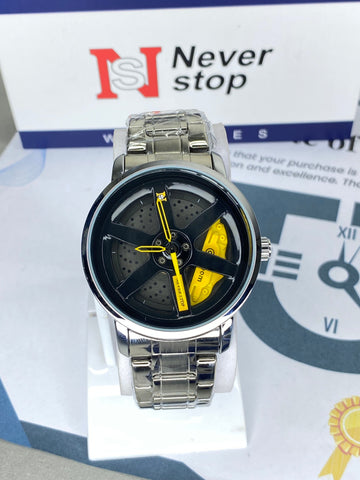 NS 360 Degree Spinning Wheel Chain Watch